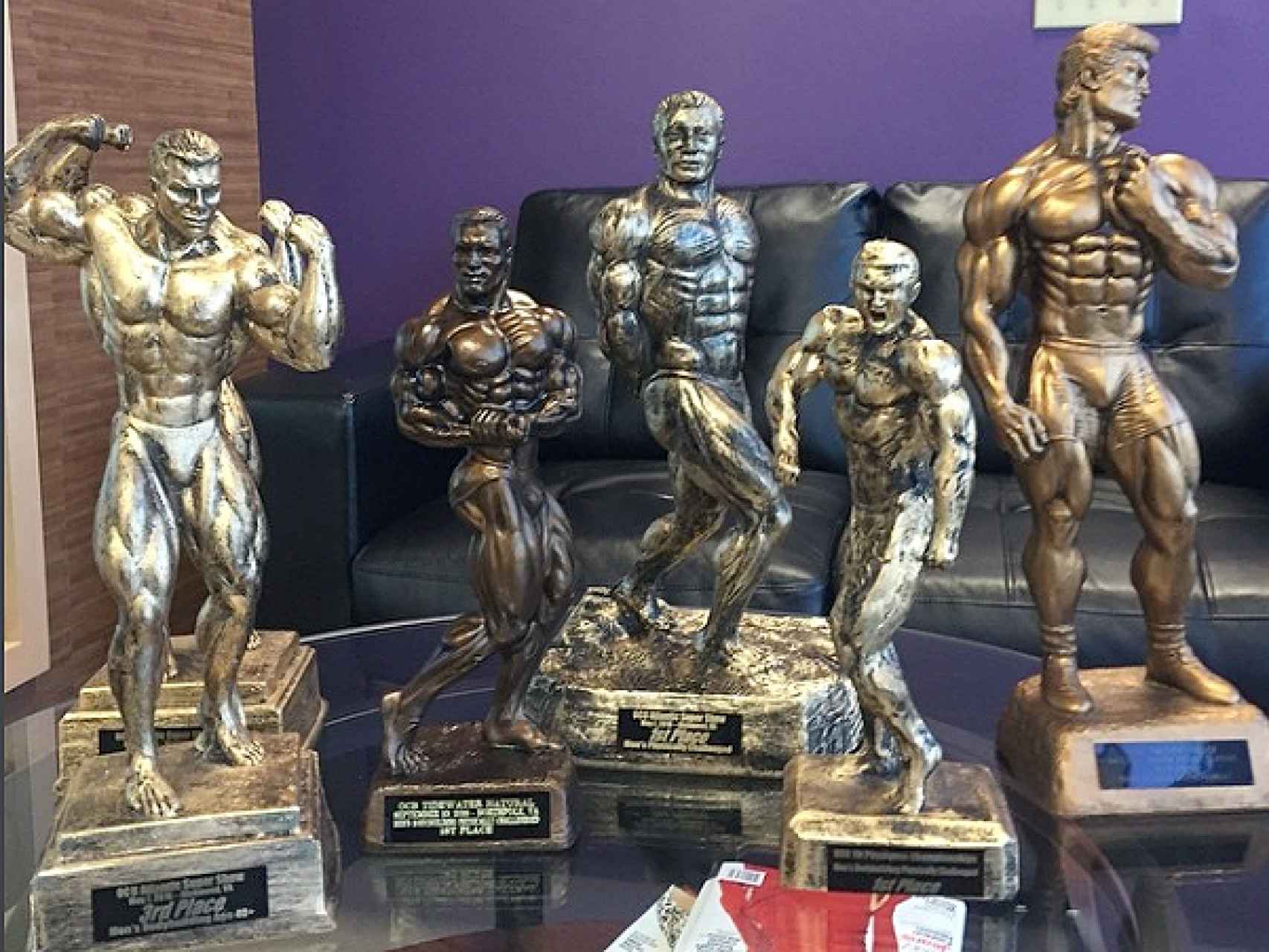 Los trofeos que Steve ha conquistado en los últimos años.