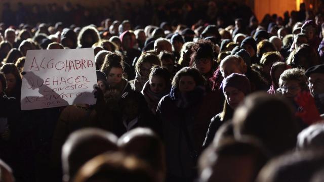 Concentración en Burlada (Navarra).