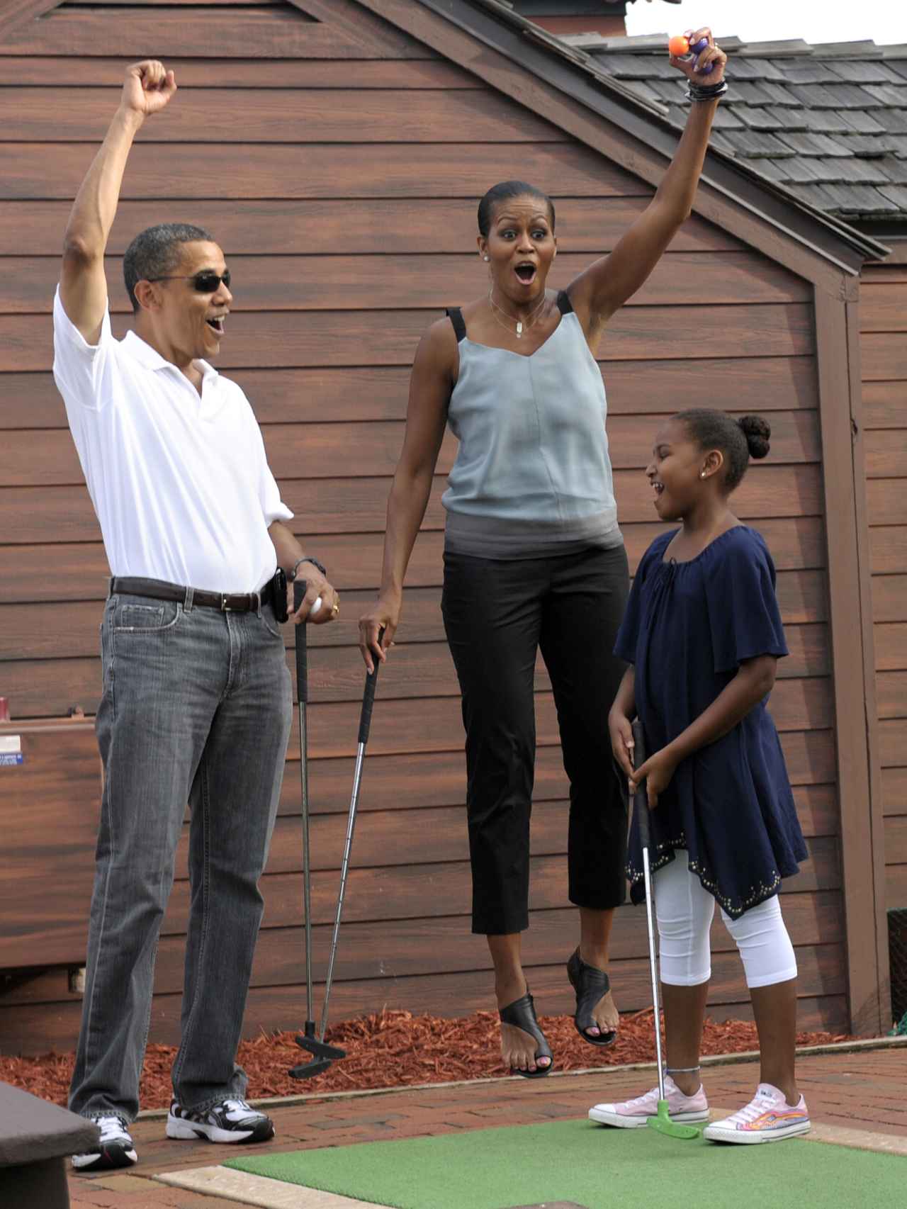 Los Obama son grandes amantes del golf y practican siempre que tienen ocasión.