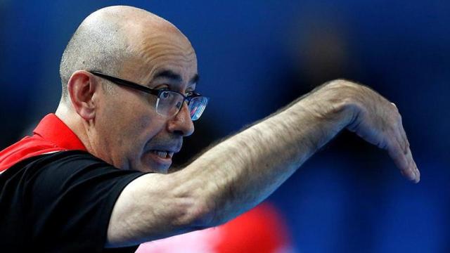 Jordi Ribera, durante un encuentro del Mundial con España.