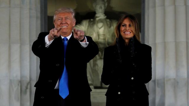 Donald y Melania Trump, en la víspera de la investidura.