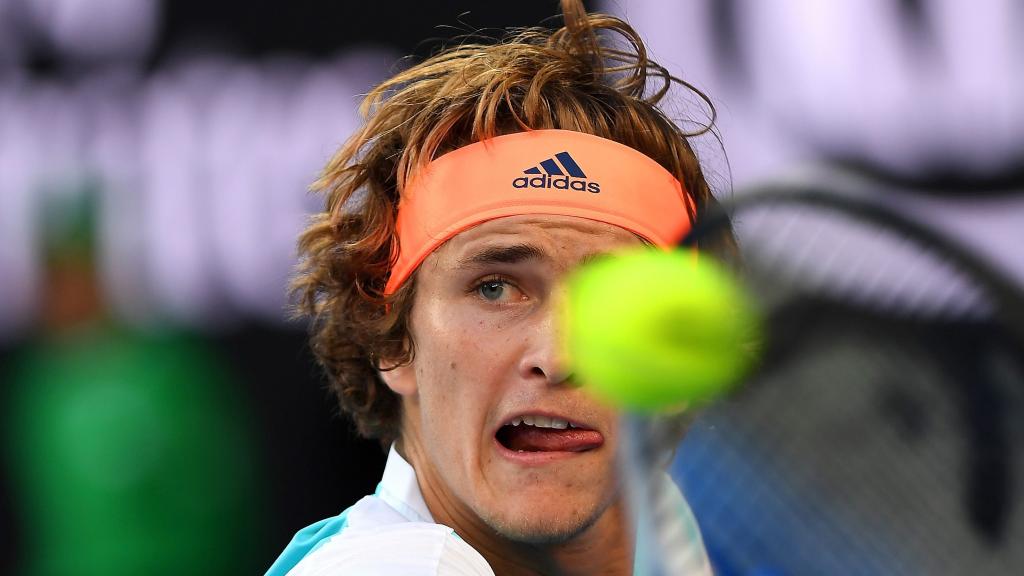 Zverev en pleno partido ante Nadal.