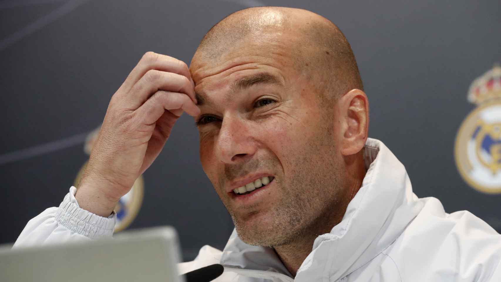 Zinedine Zidane en la rueda de prensa previa al partido ante el Celta.