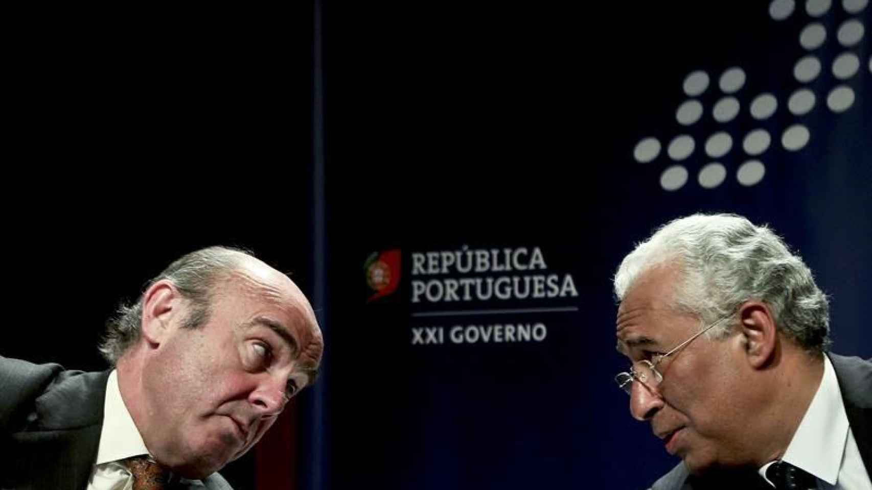 Luis de Guindos y el ministro portugués de Finanzas