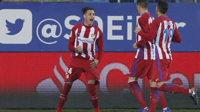 Giménez celebra su gol contra el Eibar.