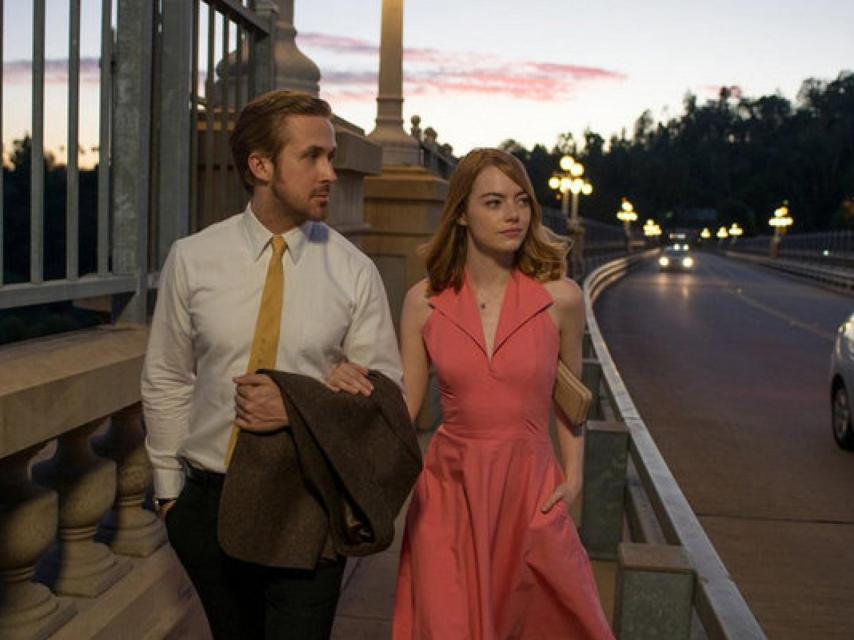 Escena de la película La La Land, con 14 nominaciones a los Oscar.