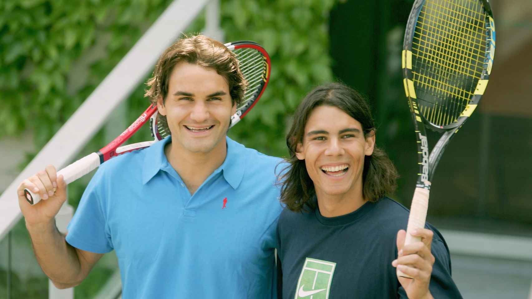 Nadal y Federer en una imagen de 2005
