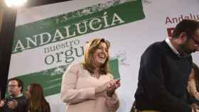 Susana Díaz en un momento del acto en Alcalá de Gazules.