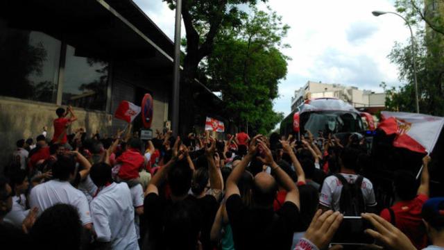 Afición del Sevilla.