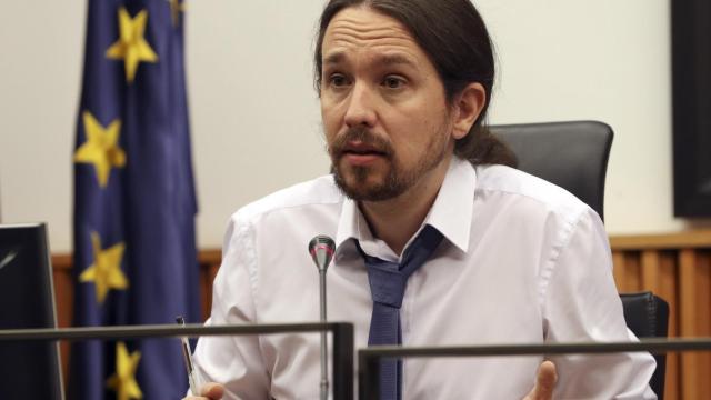 El líder de Podemos, en un acto la pasada semana.