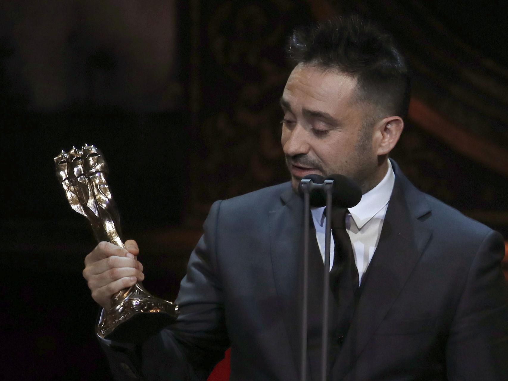 Bayona en la entrega de los Premios Gaudí.