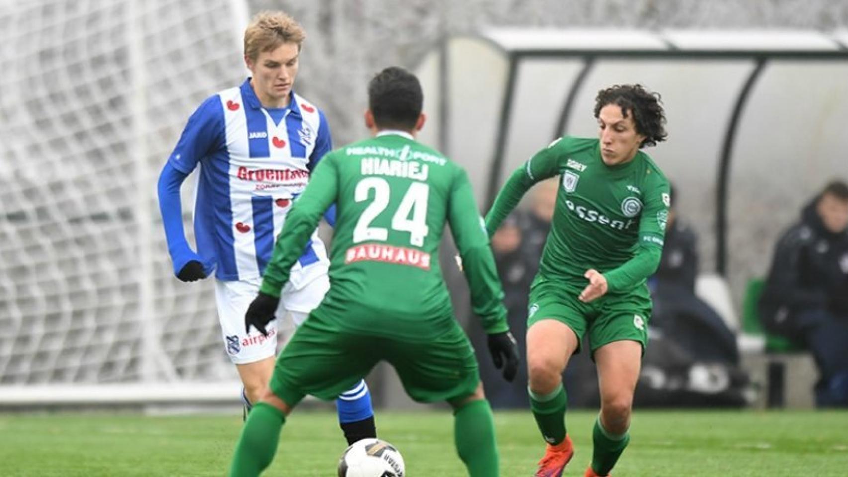 Odegaard en un partido con el Heerenveen. Foto sc-heerenveen.nl