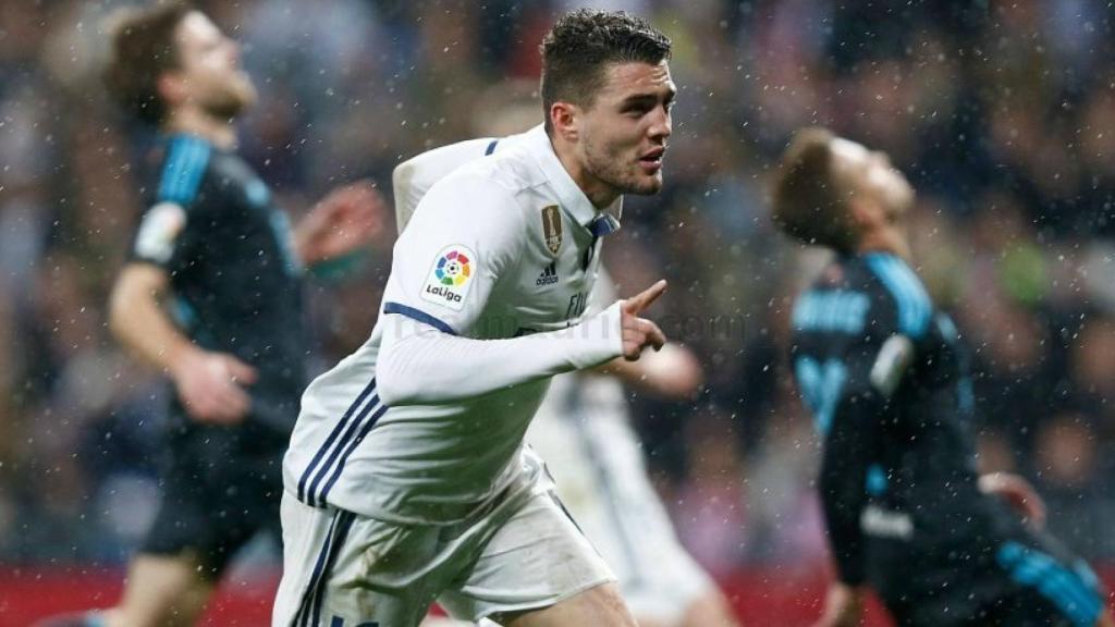 Kovacic celebra su gol contra la Real Sociedad.