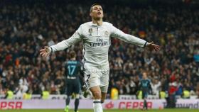 Cristiano Ronaldo celebra un gol frente a la Real Sociedad