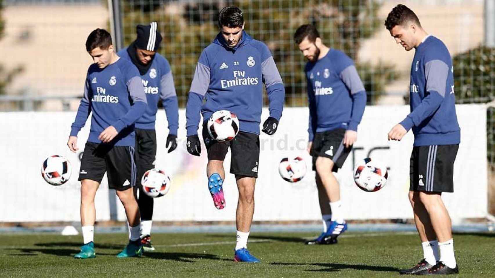 El Real Madrid entrenando en Valdebebas