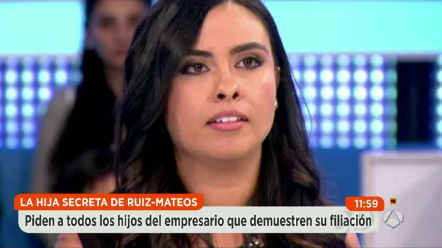 La hija secreta de Ruiz-Mateos en un programa de televisión.