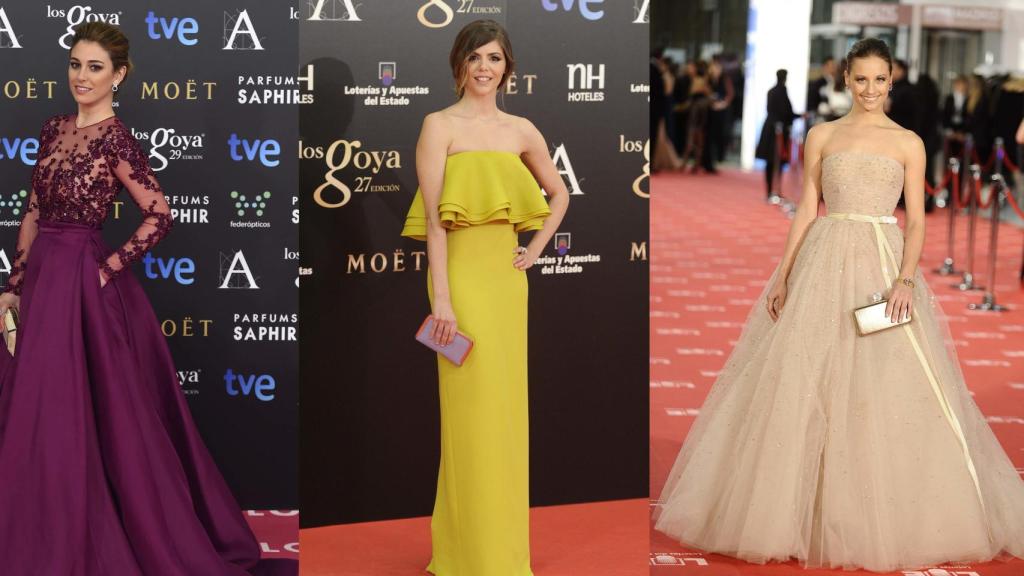 Blanca Suárez, Manuela Velasco y Michelle Jenner en la alfombra roja de los Goya.