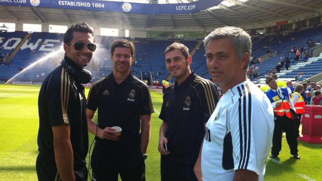 Casillas, Xabi Alonso, Arbeloa y Mourinho.