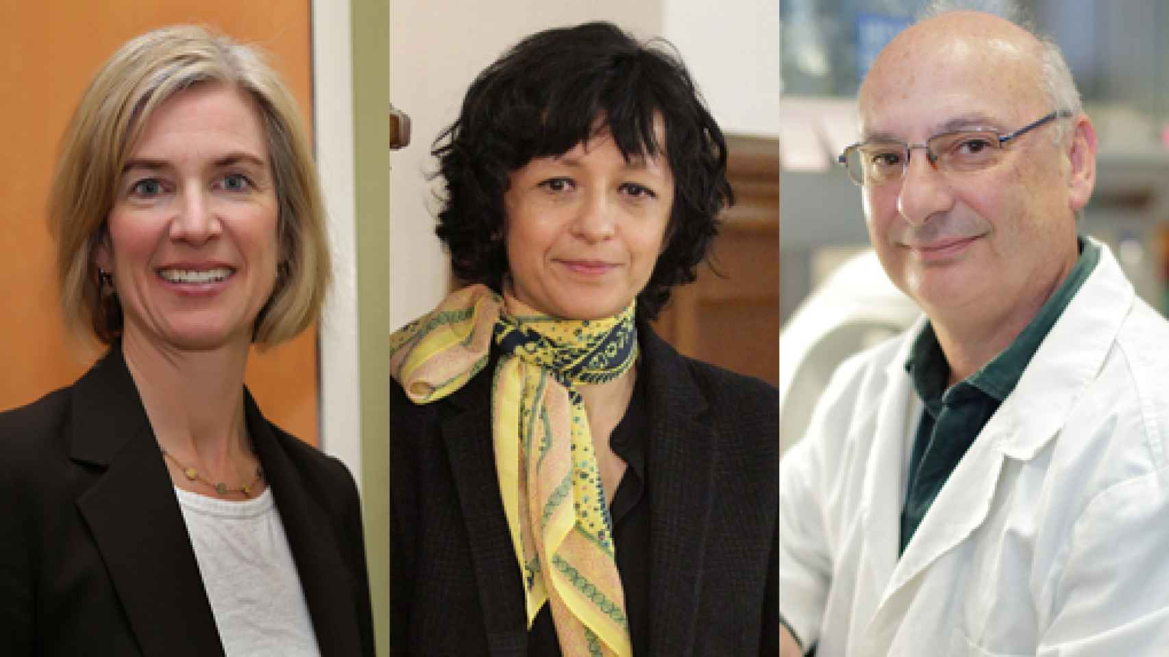 Image: Emmanuelle Charpentier, Jennifer Doudna y Francisco Mojica, los editores de la genética