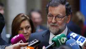 Rajoy  en la sede de la FEMP.