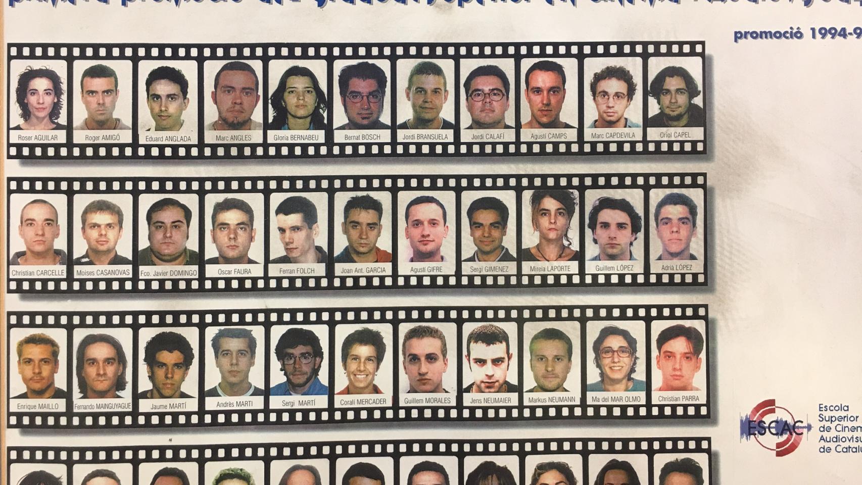 Orla de la primera generacion ESCAC con Bayona y Kike Maíllo entre otros.