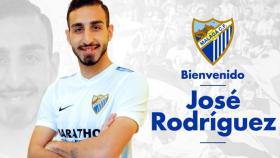 José Rodríguez, nuevo jugador del Málaga. Foto: Twitter (@MalagaCF)