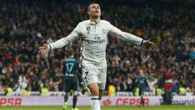Cristiano Ronaldo tras marcar un gol a la Real Sociedad