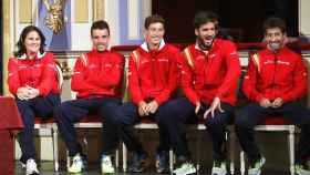 El equipo español de Copa Davis en la eliminatoria ante Croacia.