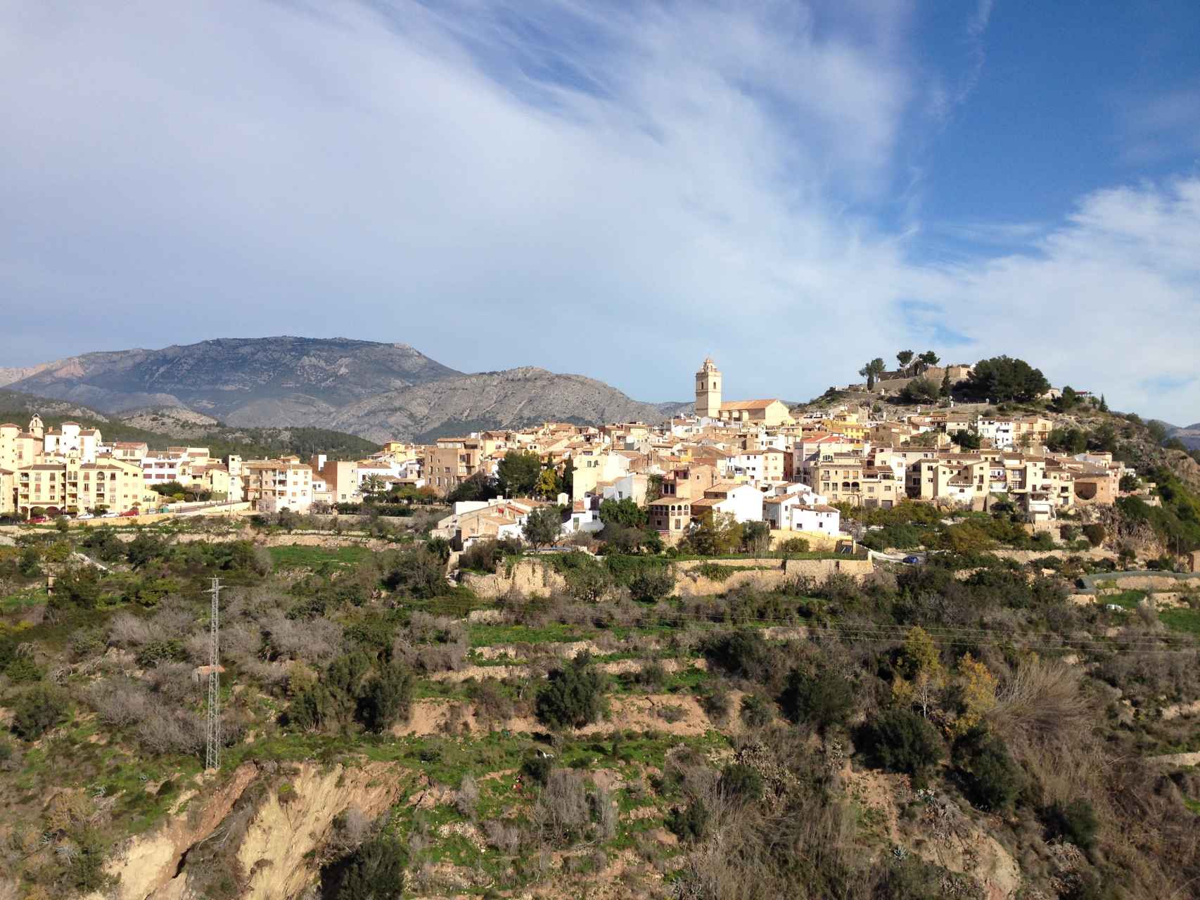 Vista panorámica de Polop, pueblo de la Marina Baja de Alicante.