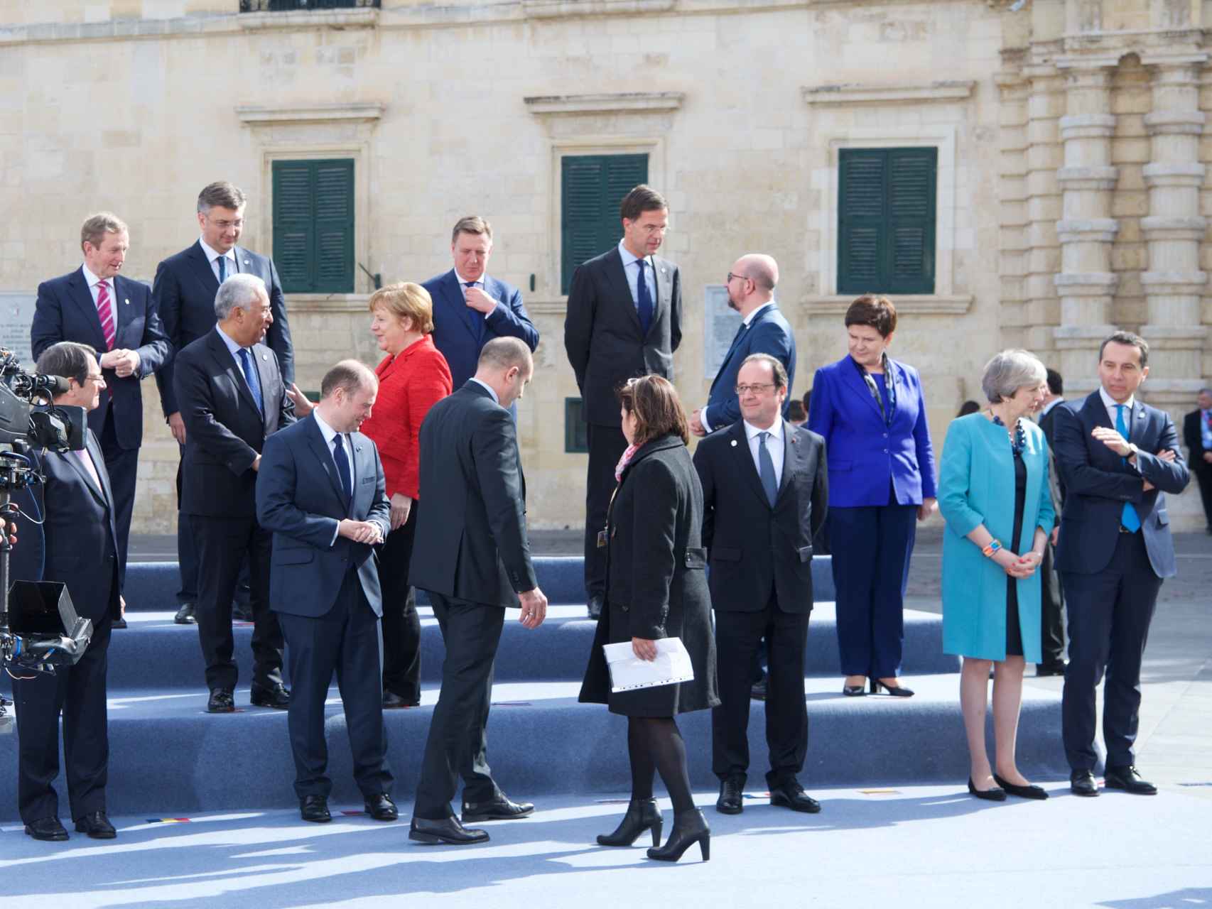 La foto de familia de los líderes europeos en Malta