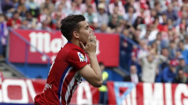 Lucas Hernández, tras fallar una ocasión.