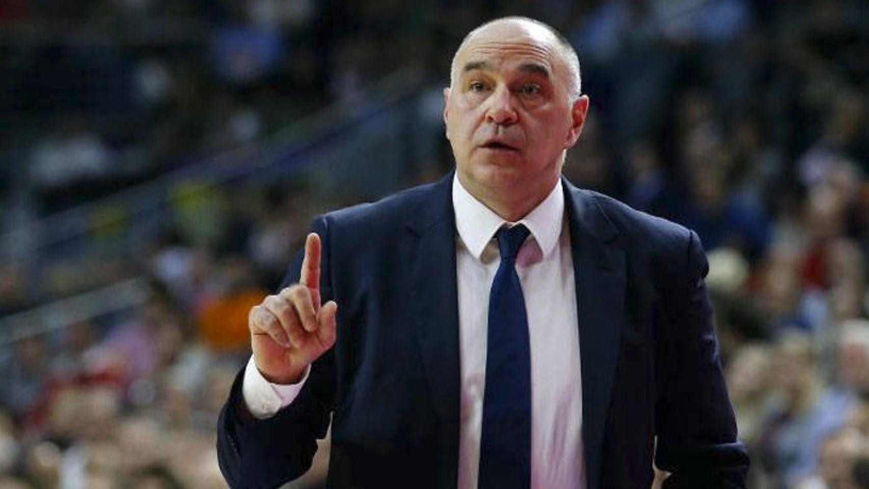 Pablo Laso, en un partido del Madrid