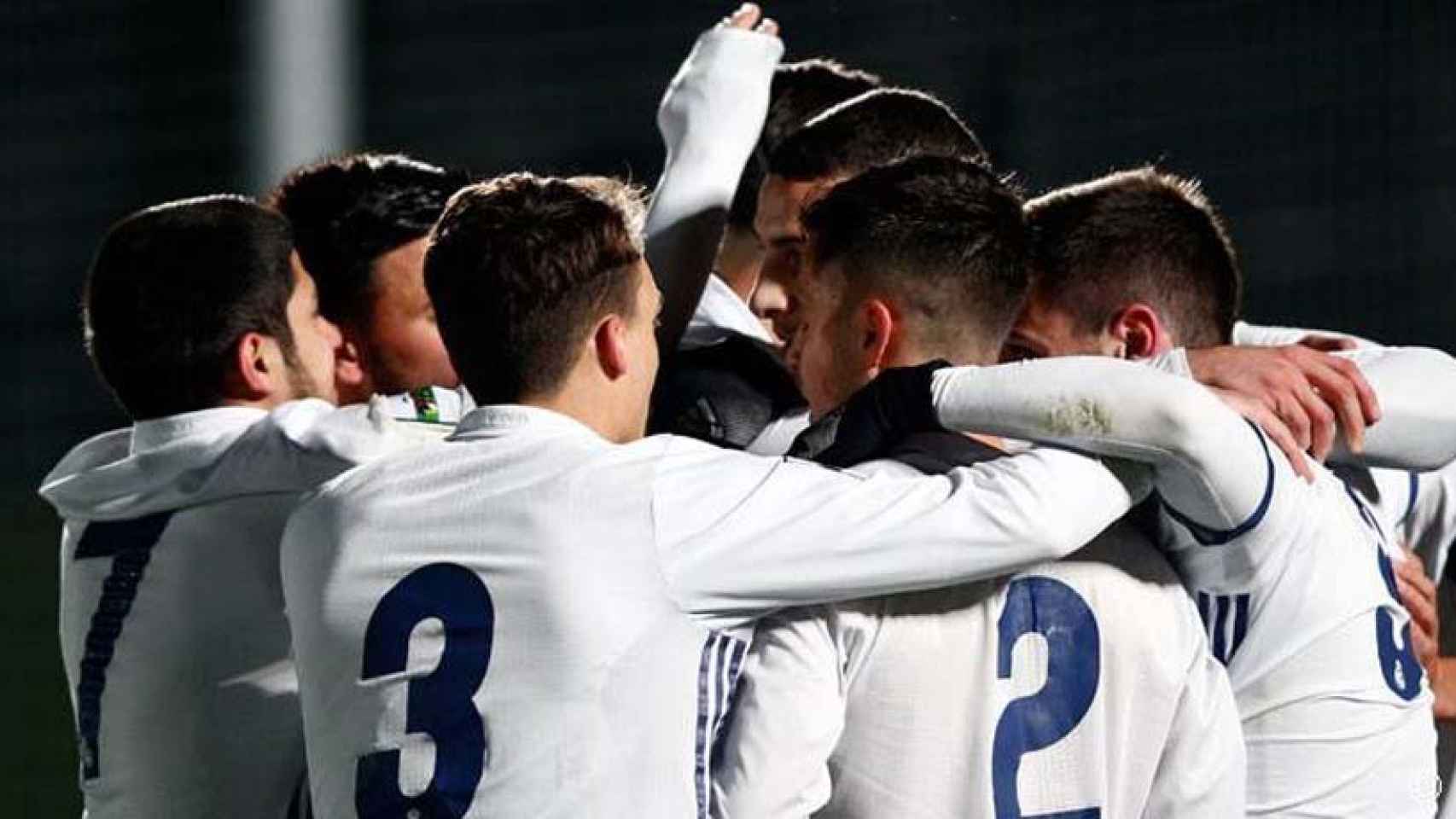 El Real Madrid Castilla celebrando un gol