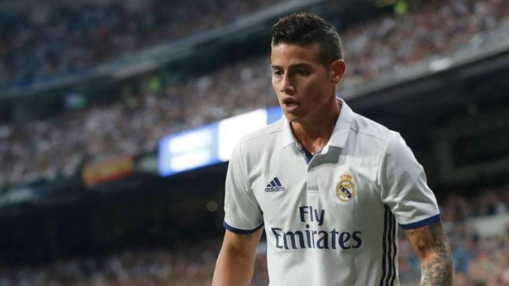 James Rodríguez en el Santiago Bernabéu