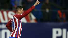 Fernando Torres celebra su gol contra el Leganés.
