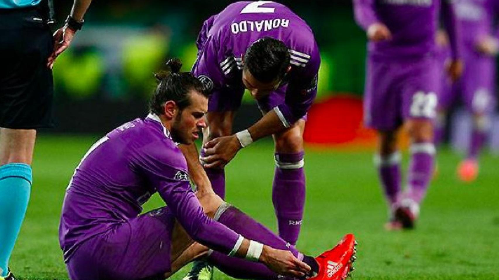 Lesión de Bale frente al Sporting de Lisboa Foto: realmadrid.com