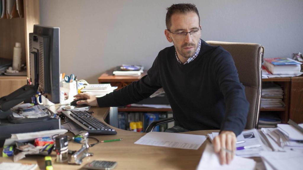 Fernando Hernández, en la empresa de su padre.