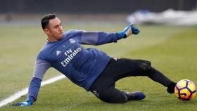 Keylor Navas en un entrenamiento