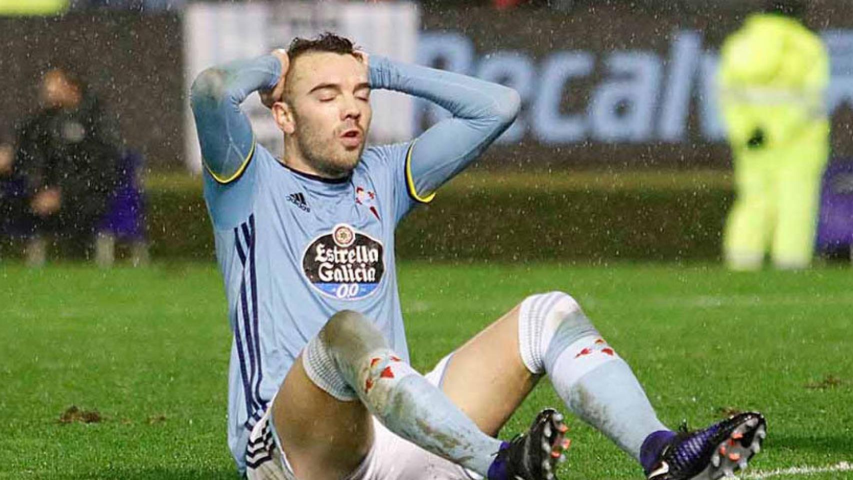 Aspas durante el encuentro frente al Alavés. Foto: Twitter (@rccelta_oficial)