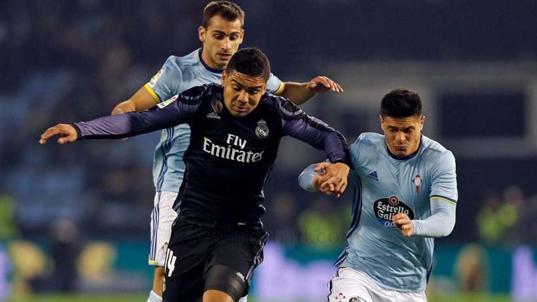 Casemiro frente al Celta en Copa