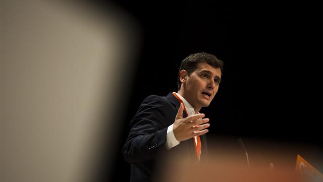 Albert Rivera, durante su intervención en el congreso de Cs.