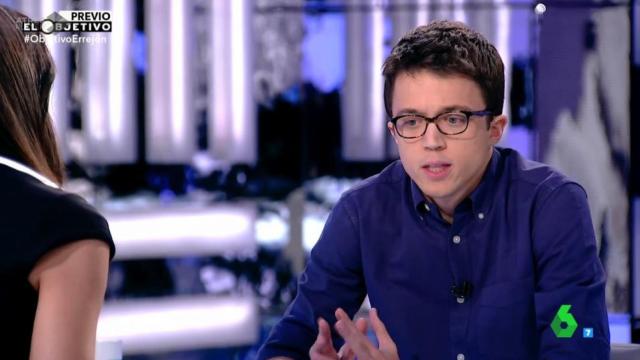 Errejón en un momento de la entrevista en El Objetivo.