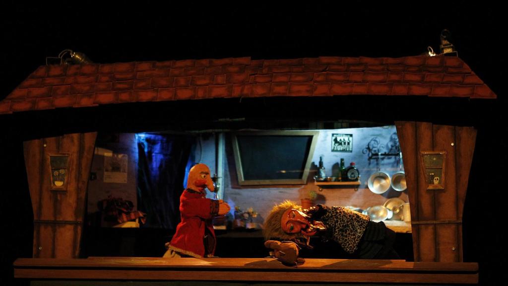 El montaje de la obra La bruja y don Cristóbal.