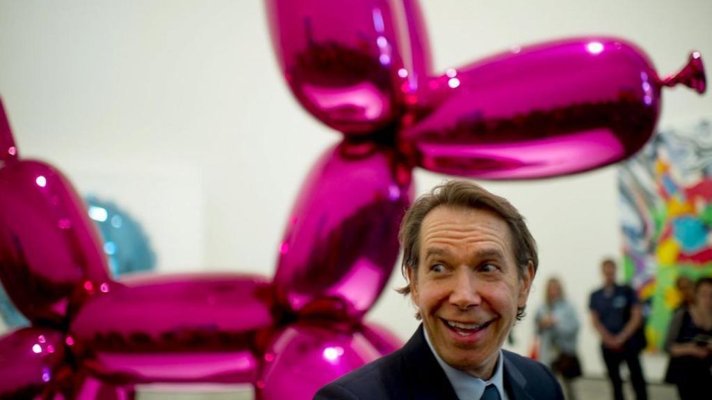 El artista más cotizado del mundo, Jeff Koons, en la exposición del Guggenheim Bilbao.