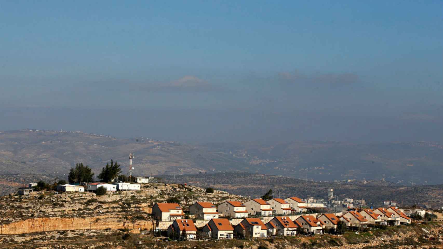 Vista general de los asentamientos judíos en territorios palestinos.