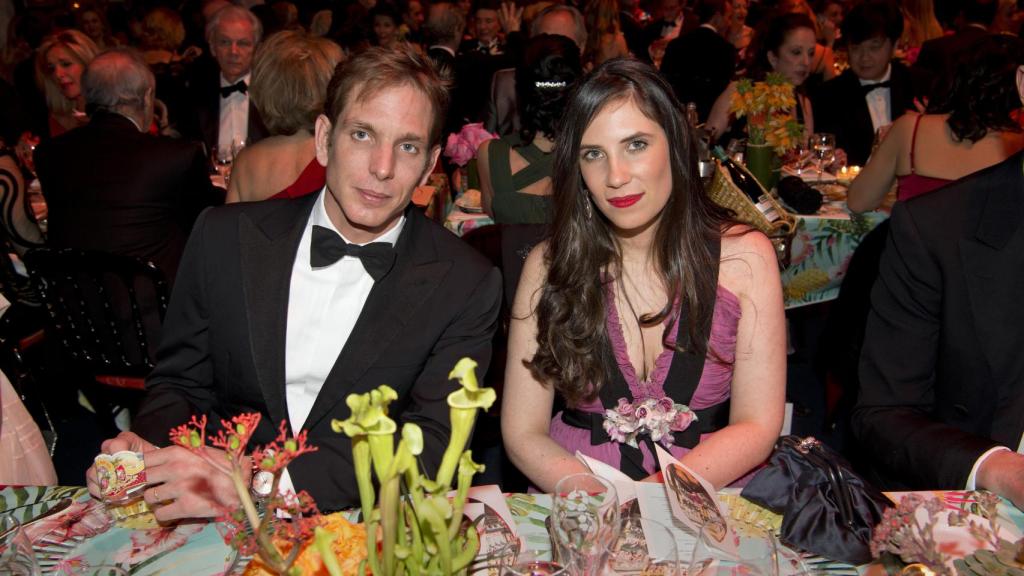 Andrea Casiraghi y Tatiana Santo Domingo, durante una cena.