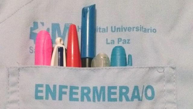 El pijama sanitario que utilizó Diana mientras que estuvo trabajando en el Hospital La Paz.