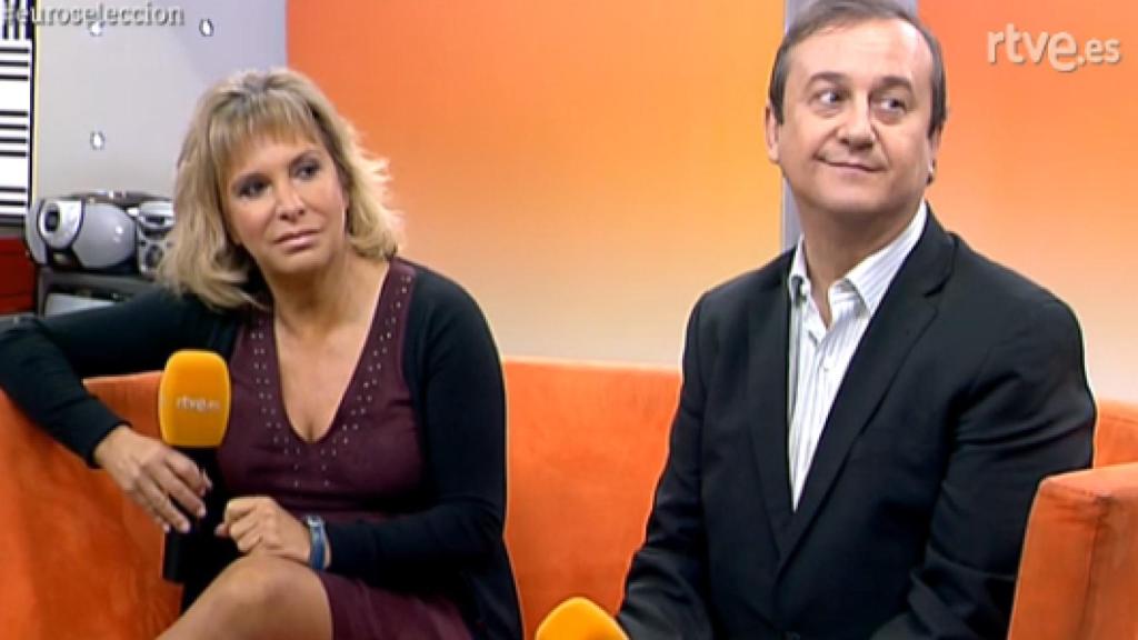 Los responsables de Eurovisión en TVE, Toñi Prieto y Federico Llano.