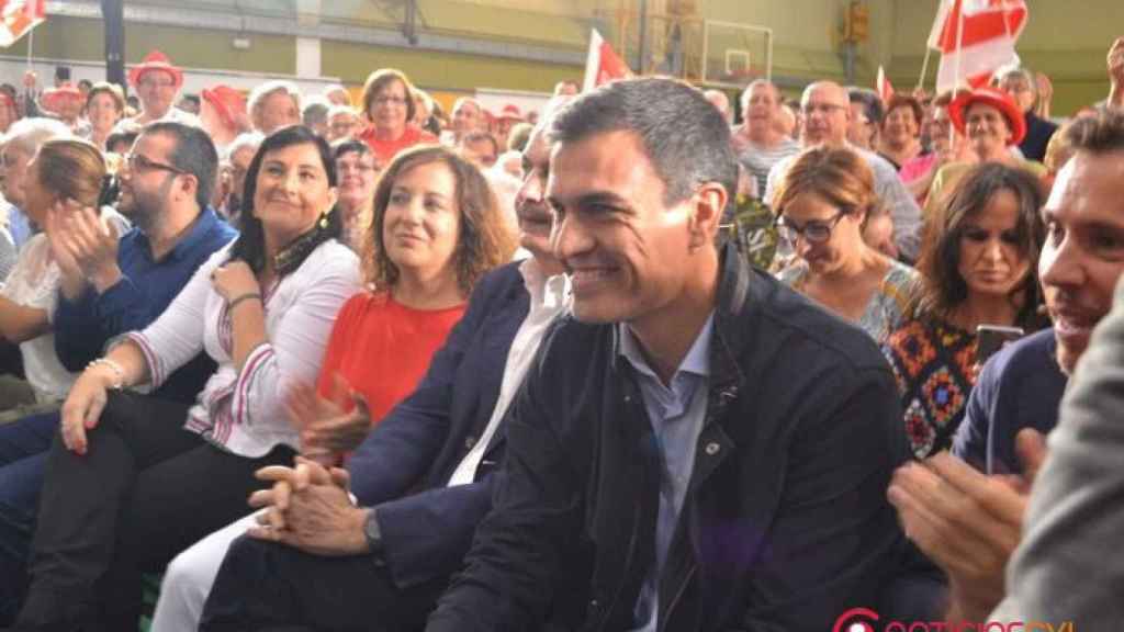 mitin psoe pedro sanchez, zapatero, puente, valladolid 9