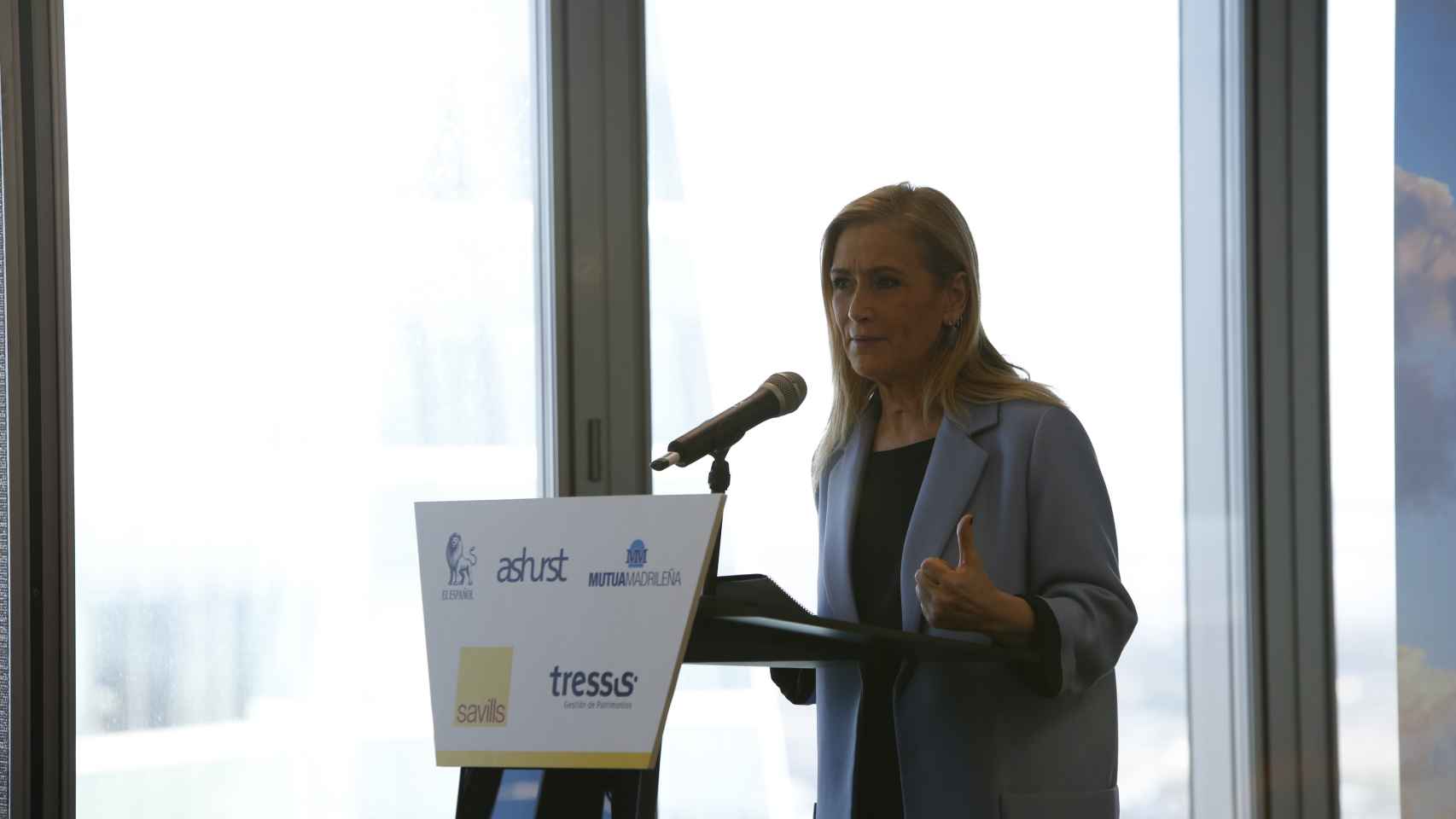 Cristina Cifuentes, durante su intervención en el foro organizado por EL ESPAÑOL.